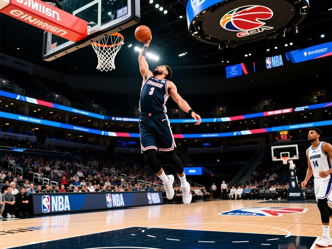 NBA球员技术展示：精彩扣篮引领球队实力  第1张