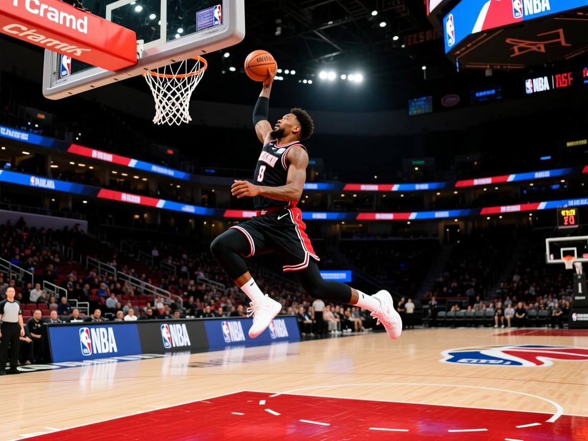 NBA球员技术展示：精彩扣篮引领球队实力  第2张