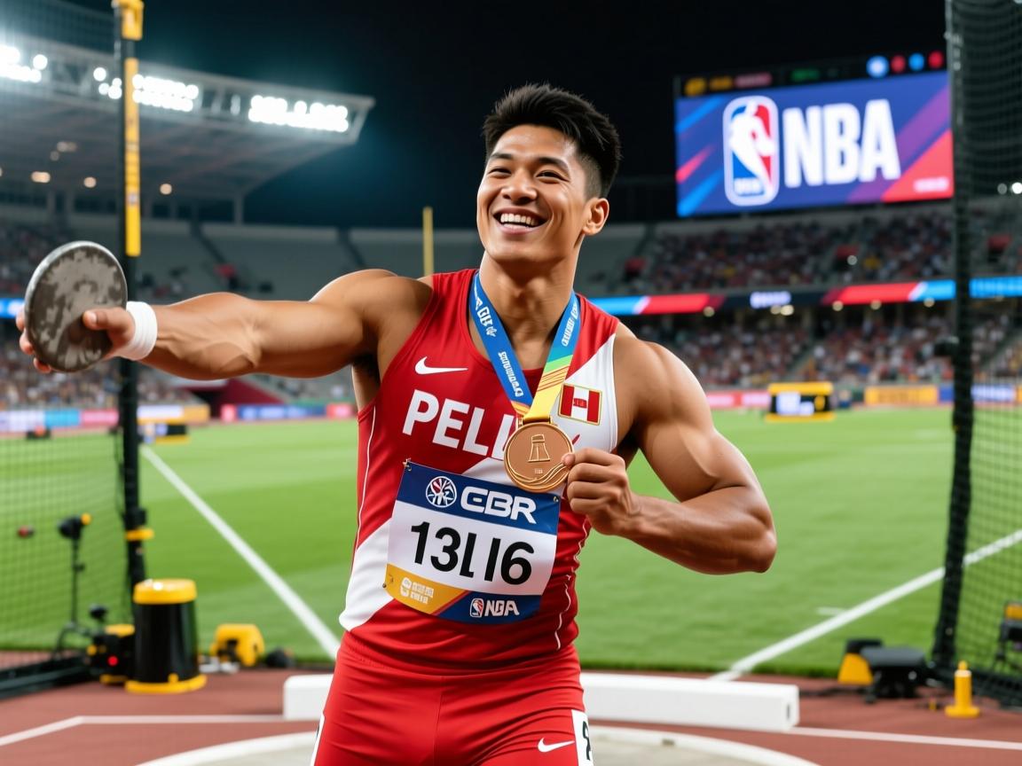 秘鲁田径选手在铁饼比赛中获得铜牌  第1张