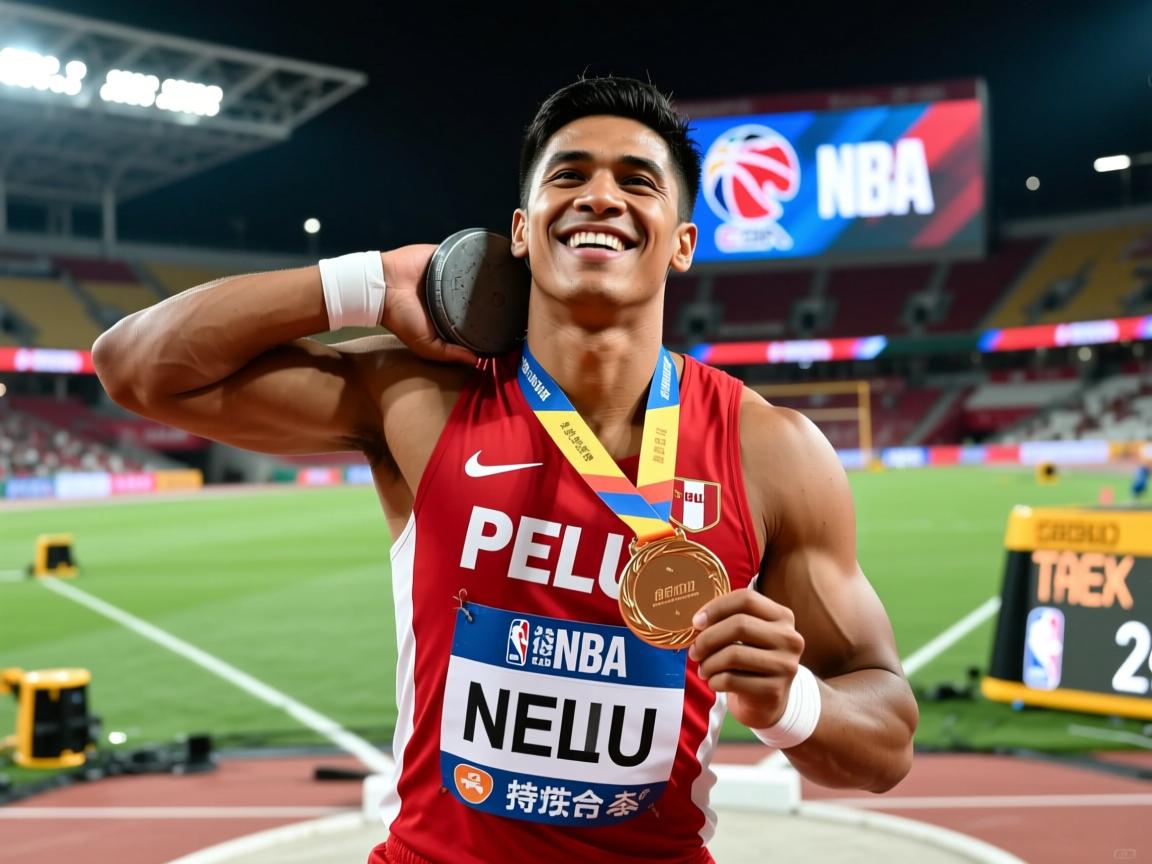 秘鲁田径选手在铁饼比赛中获得铜牌  第2张